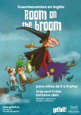 Cartel cuentacuentos en inglés "Room on the broom"