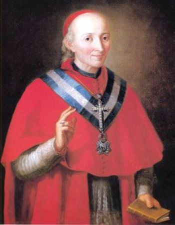 Retrato del Cardenal Lorenzana realizado por Dionisio Palomares