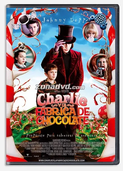 Caratula de la película Charlie y la fabrica de chocolate