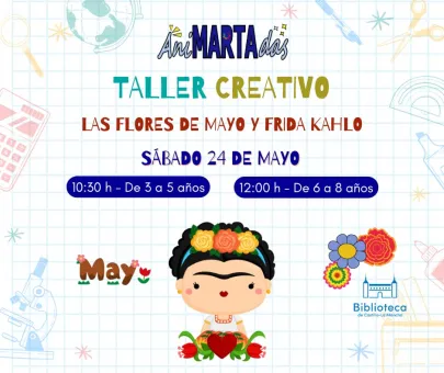 Cartel Las flores de mayo y Frida Khalo