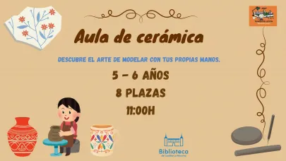 Cartel Aula de cerámica