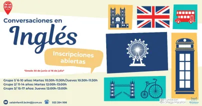Cartel conversaciones en ingles