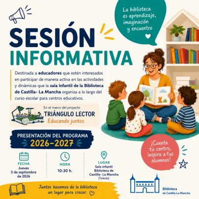 Cartel sesion informativa triángulo lector