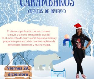 Cartel del Ciclo Hilando Cuentos con la sesión Carámbanos 