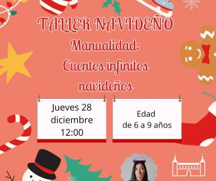 Cartel del taller navideño Cuentos infinitos