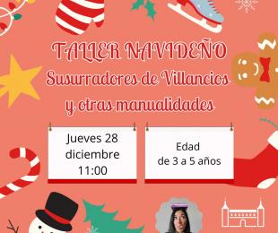 Cartel del taller navideño susurradores de villancicos
