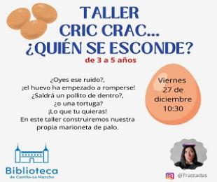 Cartel anunciador taller cric crac