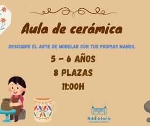 Cartel Aula de cerámica