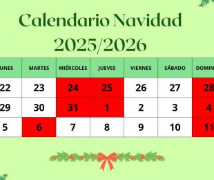 Calendario Navidad 2025