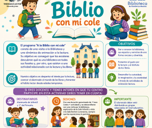 A la biblo con mi cole