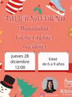 Cartel del taller navideño Cuentos infinitos