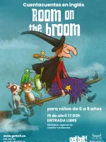 Cartel Cuentacuentos inglés "Room on the broom"