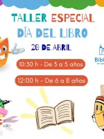 Cartel Talleres creativos Día del Libro 2024