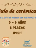 Cartel Aula de cerámica