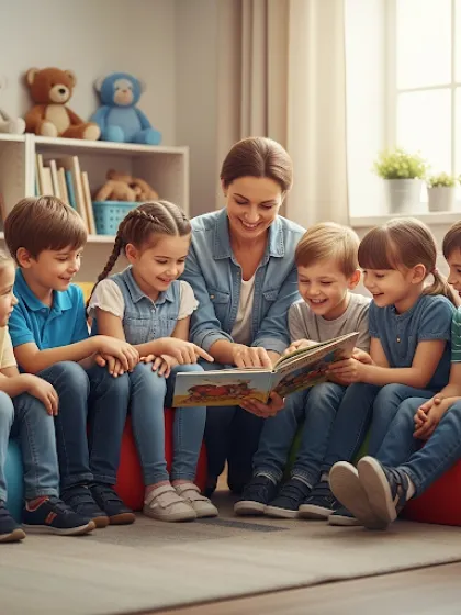Imagen creada con IA grupo de niños leyendo