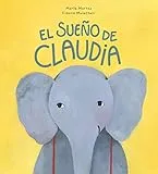 Ilustración de una elefantita gris sobre fondo amarillo.