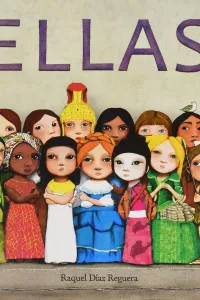 Grupo de niñas de distintas épocas y culturas